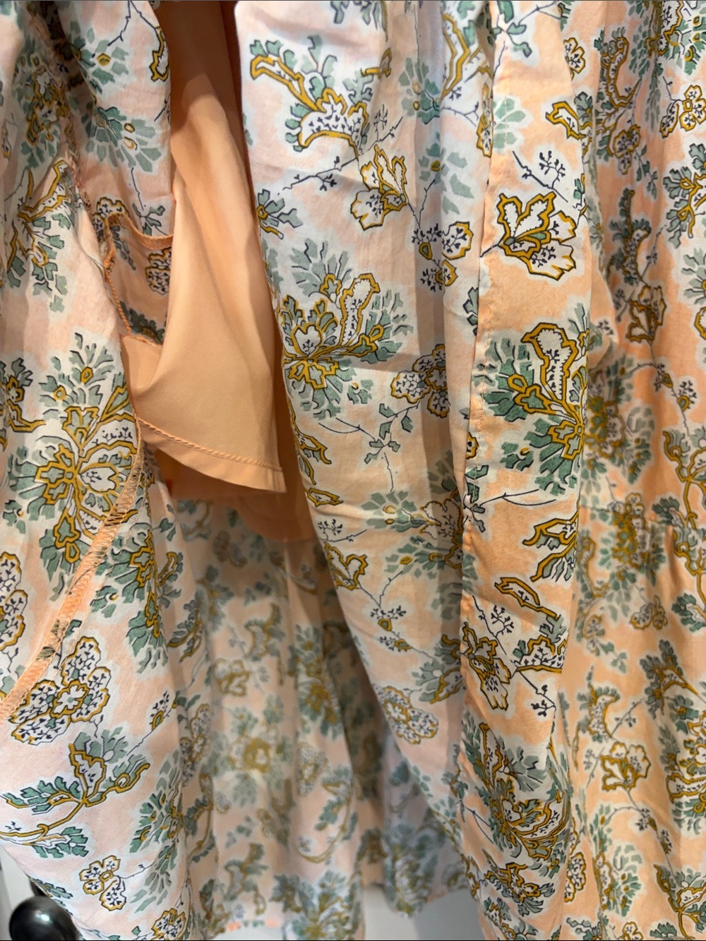 Ann Taylor Peach Floral Tiered Maxi Skirt - Picture 4 of 4